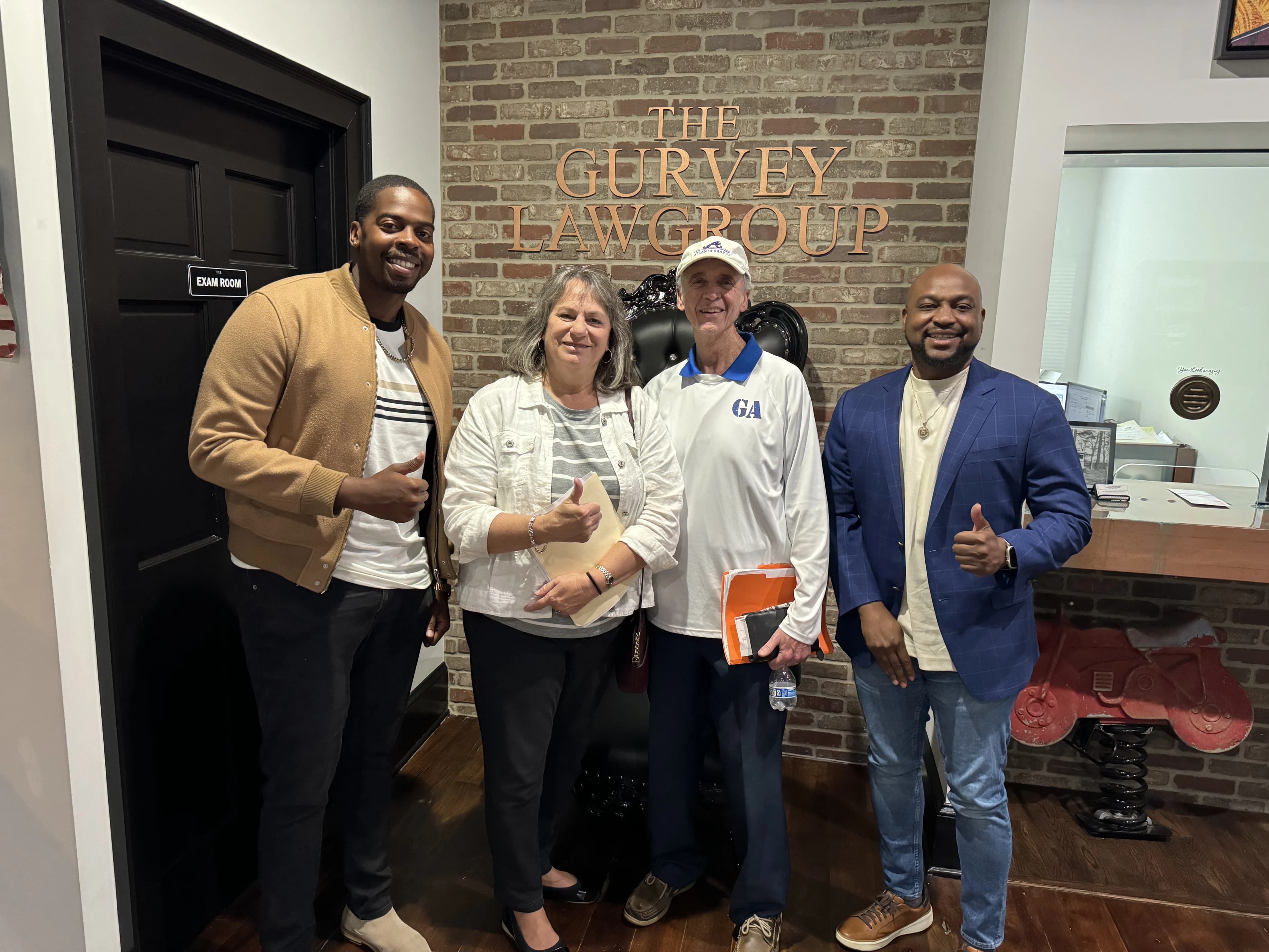 Happy sellers at closing